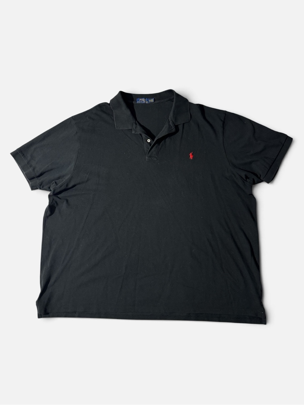 Polo Ralph Lauren men’s 4XB Big black solid mesh cotton polo shirt EUC